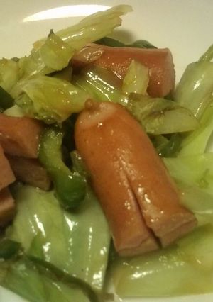 5分でお弁当に緑！野菜＆ウインナー炒め-レシピのメイン写真