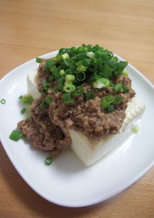 豆腐の肉味噌のせ-レシピのメイン写真