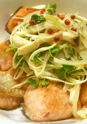鮭ソテーとレモンマスタード和え野菜-レシピのメイン写真