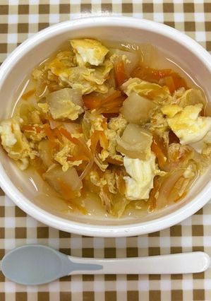 麸の卵とじ(離乳食：中期)-レシピのメイン写真