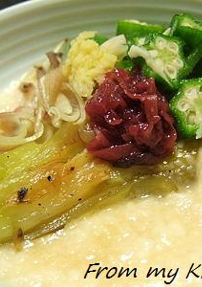 焼きなすのおくらとろろかけ-レシピのメイン写真