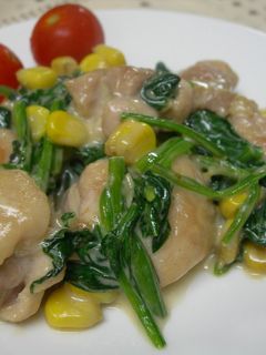 鶏もも肉とほうれん草のチーズ炒め☆-レシピのメイン写真