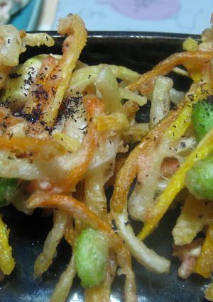 ☆大根の皮と人参の節約エコかき揚げ☆-レシピのメイン写真