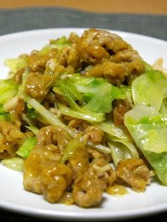 キャベツ&豚肉炒め カレー風味-レシピのメイン写真