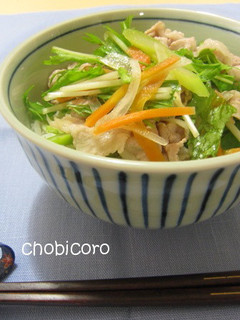 豚しゃぶの柚子こしょう風味サラダ丼-レシピのメイン写真