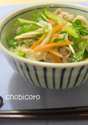 豚しゃぶの柚子こしょう風味サラダ丼-レシピのメイン写真