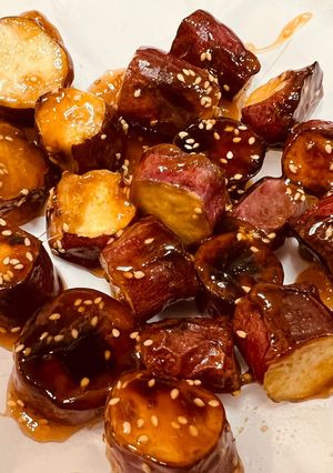 べっこう飴絡めて🍠はレンチンで本格大学芋-レシピのメイン写真