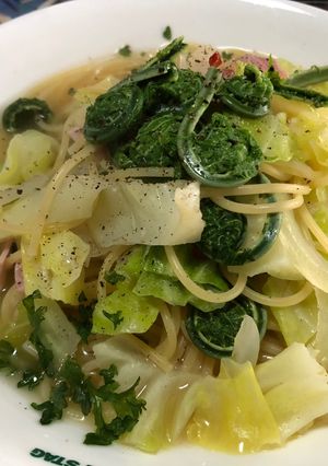 こごみのペペロンチーノ(春の山菜)-レシピのメイン写真