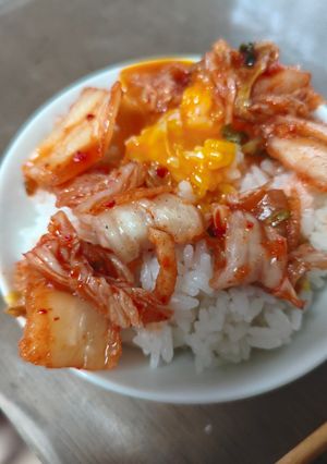 超適当！とまおっ流キムチTKG！-レシピのメイン写真