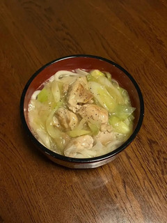 長葱と鶏肉の柚子胡椒うどん-レシピのメイン写真