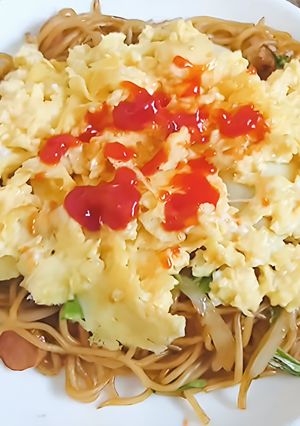 たまごふわとろチーズオムそば-レシピのメイン写真