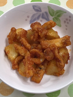 【式根島学校給食】いかのケチャップ和え-レシピのメイン写真