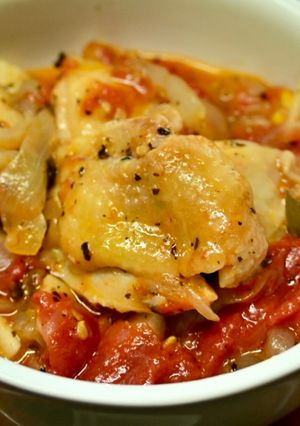夏に美味しい♡鶏肉とトマトの煮込み-レシピのメイン写真