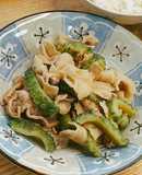 簡単！ゴーヤと豚バラのとり野菜みそ炒め