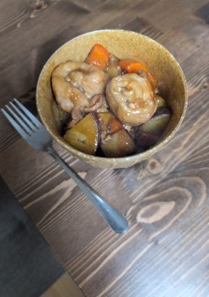 くるくる豚もも肉と根菜のにんにく生姜-レシピのメイン写真