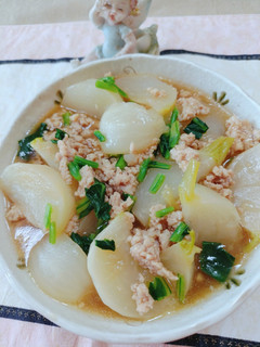 かぶと鶏挽肉のそぼろ煮-レシピのメイン写真