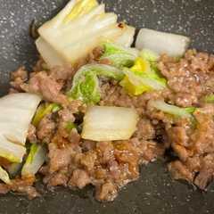 白菜と豚ひき肉のとろり塩麹炒め-レシピのメイン写真