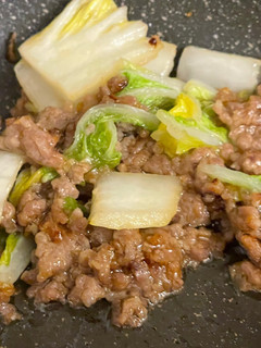 白菜と豚ひき肉のとろり塩麹炒め-レシピのメイン写真