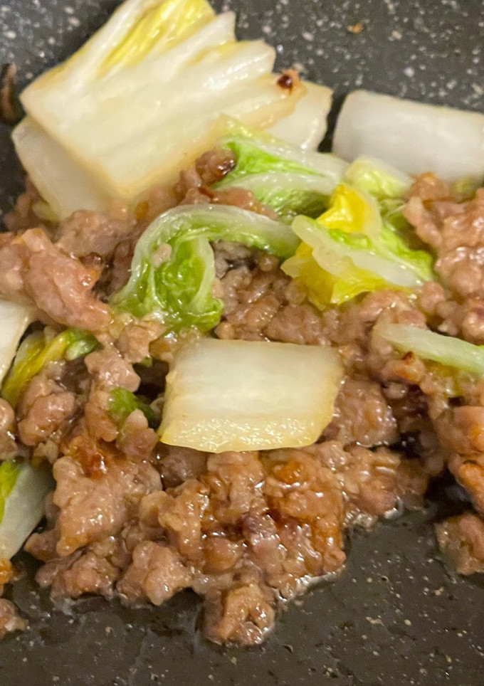 白菜と豚ひき肉のとろり塩麹炒め-レシピのメイン写真