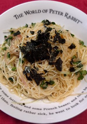 生からすみとミョウガ他の和風冷製パスタ-レシピのメイン写真