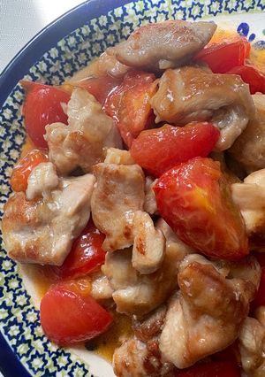 鶏肉とトマトのさっぱり炒め-レシピのメイン写真