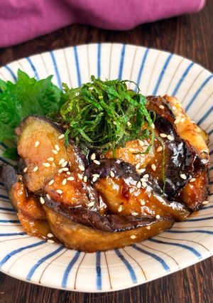 濃厚味のごはん泥棒！ナスの甘辛みそ炒め-レシピのメイン写真