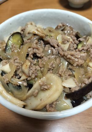 ミンチ肉の和風丼-レシピのメイン写真