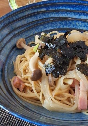ワンパンで！ベーコンとしめじの和風パスタ-レシピのメイン写真