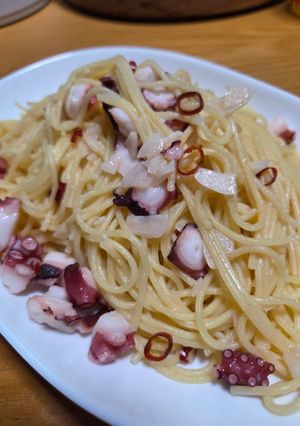 タコの簡単ペペロンチーノ-レシピのメイン写真