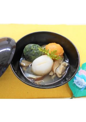 3色野菜団子椀-レシピのメイン写真