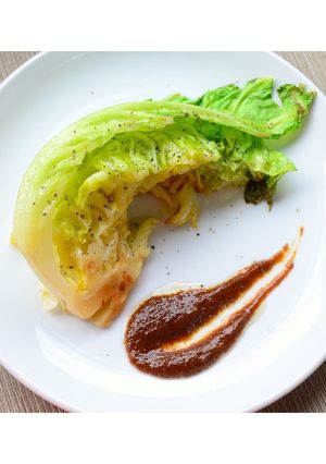 春キャベツのステーキ　江戸甘味噌ソース-レシピのメイン写真
