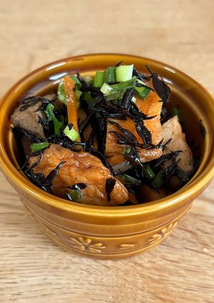 高野豆腐とさつま揚げのひじき煮-レシピのメイン写真