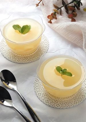 ホエイと桃缶シロップでぷるぷる桃ゼリー。-レシピのメイン写真