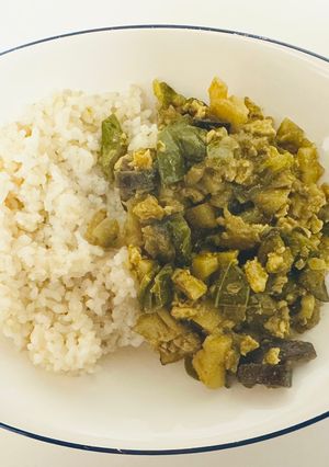 ナスとピーマンと蓮根のそぼろカレー-レシピのメイン写真