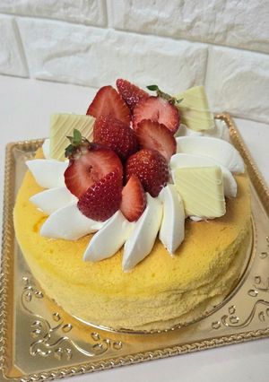 しゅわしゅわスフレチーズケーキ-レシピのメイン写真