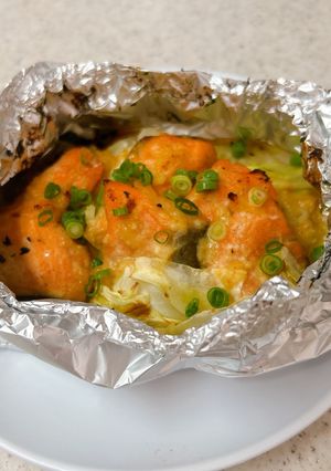 チャンチャン焼き風♪鮭のホイル焼き-レシピのメイン写真