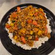 夏野菜の鶏インチキーマカレー