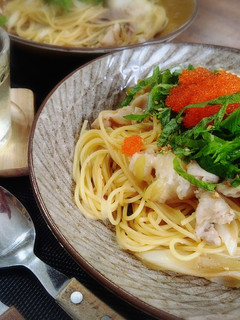 *シソ香る豚肉と長ネギのみぞれパスタ*-レシピのメイン写真