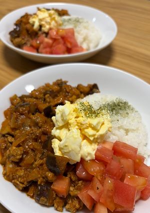 スパイシー&ヘルシー♪茄子のキーマカレー-レシピのメイン写真
