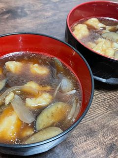 玉ねぎと茄子だけ簡単すいとん-レシピのメイン写真