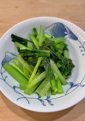 小松菜のオイル蒸し⭐︎爆速⭐︎好みのオイルで-レシピのメイン写真