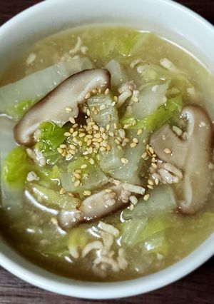 冬ごはん☆胡麻油香る白菜のスープ-レシピのメイン写真