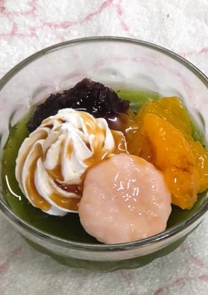 抹茶あんみつ豆腐団子-レシピのメイン写真