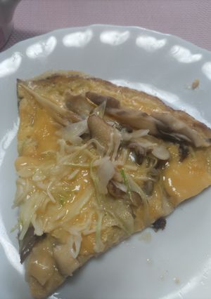 キャベツと舞茸のオープンオムレツ-レシピのメイン写真