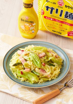春野菜のマスタードパスタ風-レシピのメイン写真