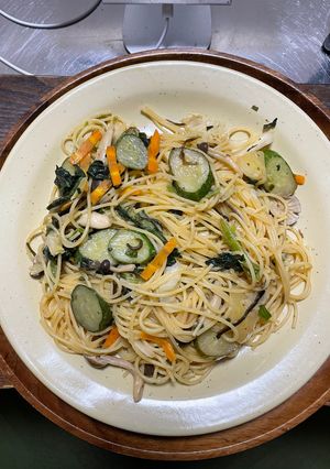 簡単！ズボラパスタ！浅漬け消費キムチマヨ-レシピのメイン写真