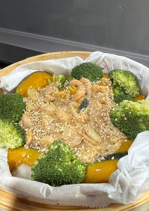 エビとレンコンの濃厚ごま味噌蒸し-レシピのメイン写真