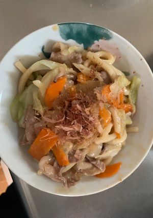たっぷり野菜簡単レモンオイ味噌焼うどん-レシピのメイン写真