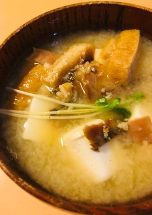 ミニ豆腐＆きざみあげの削り節味噌汁-レシピのメイン写真