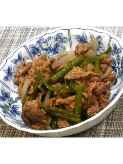 にんにくの芽の牛肉炒め★動画あり★-レシピのメイン写真